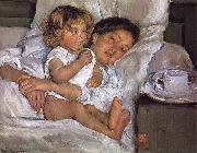 Mary Cassatt Breakfast on bed France oil painting artist